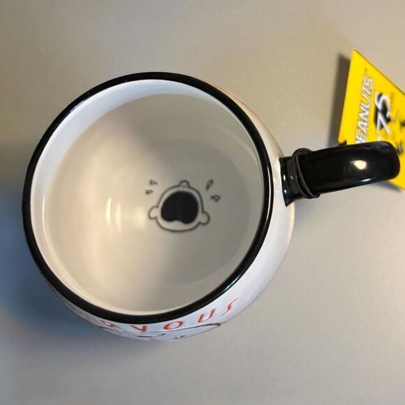 NEW Peanuts Charlie Brown "Nervous By Nature" 20oz Teardrop Shaped Stoneware Mug - Picture 4 of 5